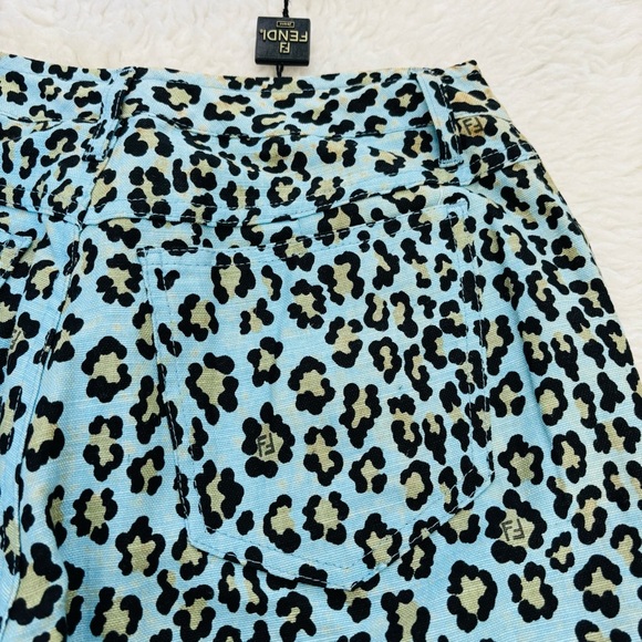 Fendi Tessuto Leopard Cheetah Print Pants size EU 45 US 31 - Picture 16 of 16